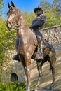Statue of Teddy Roosevelt on horseback outside the Alamo, San Antonio, Texas Royalty Free Stock Photo