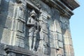 The statue of temple who had been broken at its face Royalty Free Stock Photo