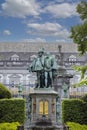 Statue of 16th century resistance fighters in the garden of Square of Petit Sablon, Brussels, Belgium