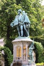 Statue of 16th century resistance fighters in the garden of Square of Petit Sablon, Brussels, Belgium