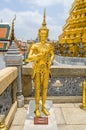 Statue of a Theppaksi in Wat Phra Kaew, the Temple of the Emerald Buddha, within the Grand Palace in Bangkok