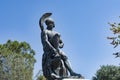 Statue of Theseus under blue sky Royalty Free Stock Photo