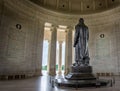 Statue of Thomas Jefferson from the rear looking at the Washington memorial, in the Jefferson Monument in Washington DC, USA Royalty Free Stock Photo