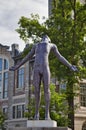 Statue at Thor park in Genk,Waterschei on a sunny day in Belgium