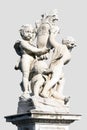 Statue of the three angels near leaning tower of Pisa, Italy Royalty Free Stock Photo