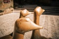 Statue of three geese in Sarlat, France