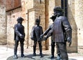 The Three Musketeers and d`Artagnan, a statue in Gascony, France Royalty Free Stock Photo