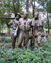 USA, Washington DC. Monument `Three Soldiers` in memory of the Vietnam War