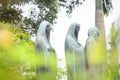 Statue of the three virgins San Pedro cemetery museum