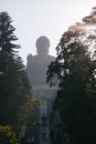 Statue of Tian Tan Buddha at Po Lin Monastery in Hong Kong Royalty Free Stock Photo