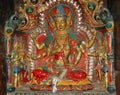Statue of a Tibetan deity in a Tibetan monastery