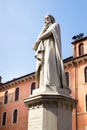 Statue to Dante Alighieri in Piazza dei Signori - Verona Royalty Free Stock Photo