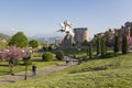 Statue to the great commander Issa Pliev sitting on a horse in Vladikavkaz