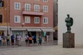 Statue to Petar Zoranic in Zadar