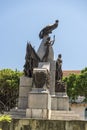 Statue to Simon Bolivar in Plaza Simon Bolivar Panama Old Town Royalty Free Stock Photo