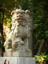 Statue on the top of Mount Takao in Japan Royalty Free Stock Photo