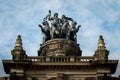 Statue on top of Opera in Dresden Royalty Free Stock Photo