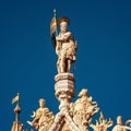 Statue on top of St Mark`s Basilica, Venice, Italy Royalty Free Stock Photo