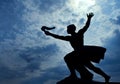 Statue of torch-bearer on Gellert Hill, Budapest Royalty Free Stock Photo