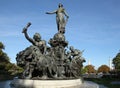 Statue The Triumph of the Republic place de la Nation in Paris Royalty Free Stock Photo