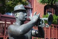 Statue trumpet man Royalty Free Stock Photo