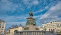 Statue of Tsar Alexander II in center of capital city of Bulgaria