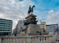 Statue of Tsar Alexander II in center of capital city of Bulgaria: