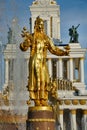 Statue of Turkmenia in Spray of Water Fountain Royalty Free Stock Photo