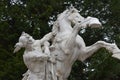 Statue of the two horse tamers at the Vienna museums square Royalty Free Stock Photo