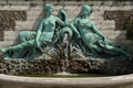 Statue of two lovers at Botanical Garden of Brussels Royalty Free Stock Photo