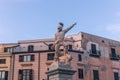 The statue of the unification of italy in Termini Imerese in Piazza Duomo