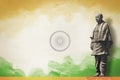 The Statue of Unity is a colossal statue of Indian statesman Royalty Free Stock Photo