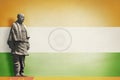 The Statue of Unity is a colossal statue of Indian statesman Royalty Free Stock Photo