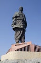 Statue of Unity of Vallabhbhai Patel on banks of Narmada river. World`s tallest statue at 182 meters