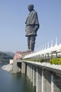 Statue of Unity of Vallabhbhai Patel. World`s tallest statue at 182 meters