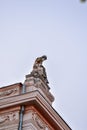 Statue on the University Alexandru Ioan Cuza in Iasi, Romania Royalty Free Stock Photo