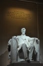 Statue of US President Abraham Lincoln inside the Lincoln Memori Royalty Free Stock Photo