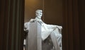 Statue of US President Abraham Lincoln inside the Lincoln Memorial Royalty Free Stock Photo