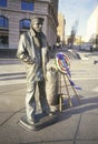 Statue of US Sailor with memorial Wreath, Washington, DC Royalty Free Stock Photo