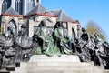 Statue of the van Eyck brothers in Ghent