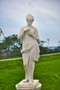 Statue of Venus with a butterfly in Alleya Statuy of Ermitazh-Vyborg, Vyborg, Russia Royalty Free Stock Photo