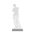 Statue of Venus de Milo icon, flat style Royalty Free Stock Photo