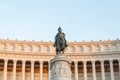Statue of Victor Emmanuel Vittoriano in front of classical