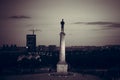 Statue of the Victor or Statue of Victory is a monument in the Kalemegdan fortress in Belgrade, Serbia Royalty Free Stock Photo