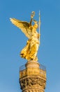 The statue of Victoria of the Siegessaeule Victory Column. Royalty Free Stock Photo