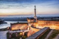 Statue of Victory with a monument in Belgrade, Serbia Royalty Free Stock Photo