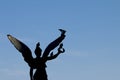 Statue of victory at Rhodes island, in Greece Royalty Free Stock Photo