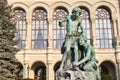 The statue at the Vigado concert hall in Budapest, Hungary