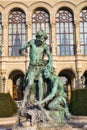 The statue at the Vigado concert hall in Budapest, Hungary