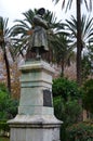 Statue in Villa Bonanno public garden in Palermo Royalty Free Stock Photo